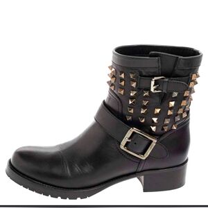 Valentino Garavani Rockstud Calf skin Biker Boots 37 - 6.5/7
